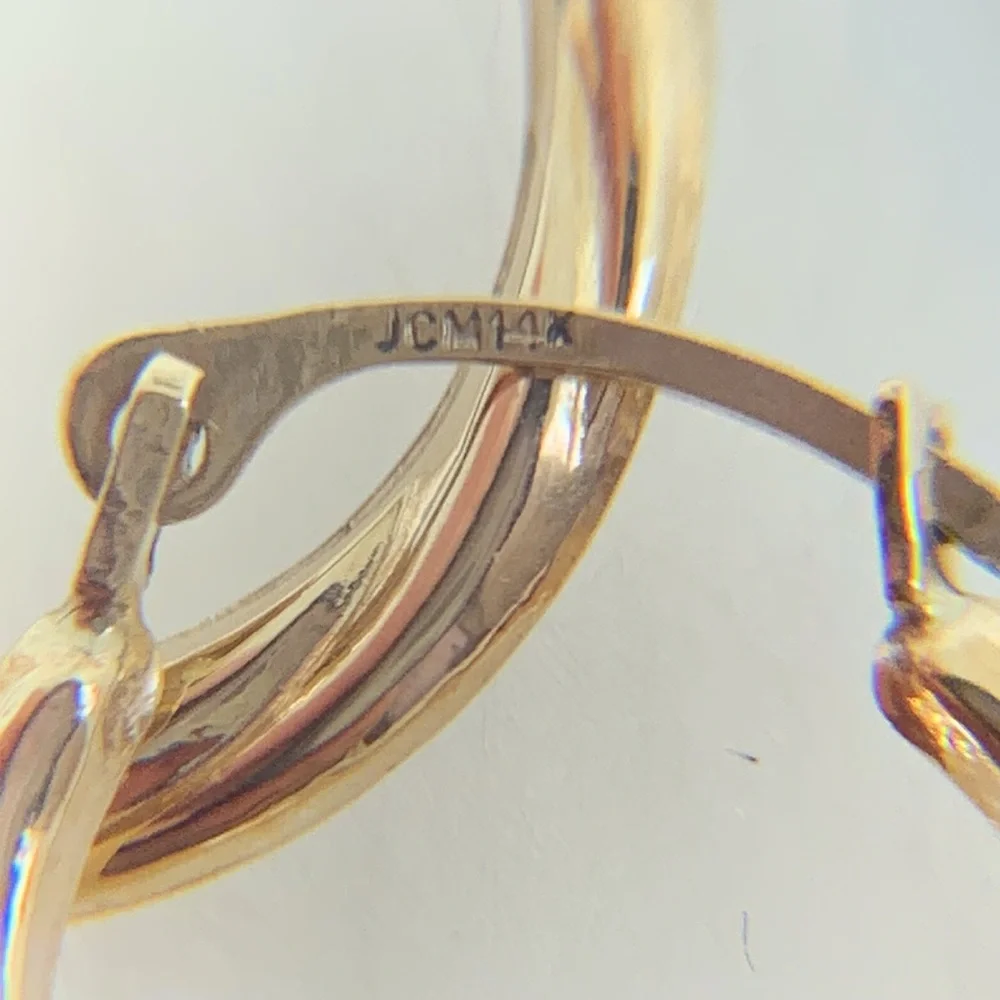 14KT Hoop Earrings - Picture 7 of 7